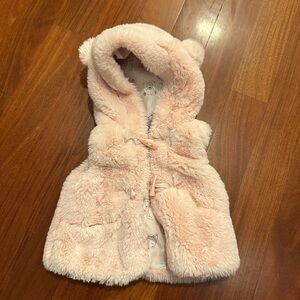 Catherine Malandrino Pink Fuzzy Kids Vest 0-3 mo